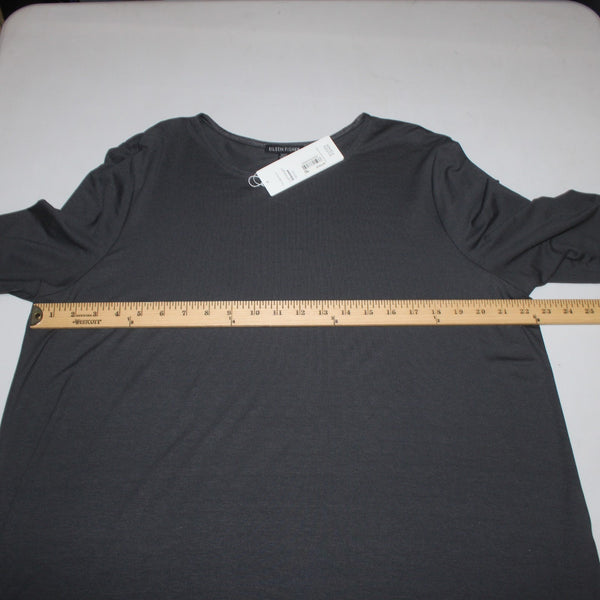 Eileen Fisher Top NEW $158 Sz XL Gray Hi Lo Tunic Viscose Spandex Top