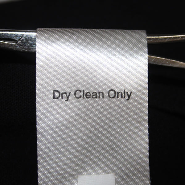 Cabi Dress Sz 10 Black Lined Zipper Round Neck Knee Length Polyester Rayon Dress