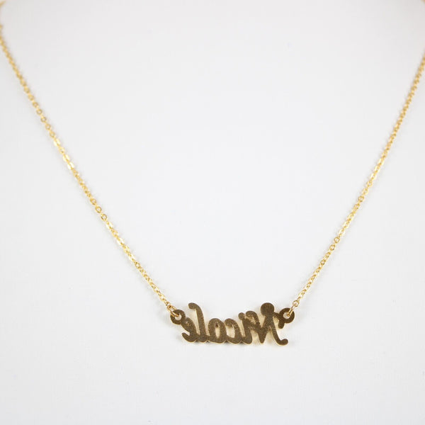 NICOLE NEW Name Goldtone Rhinestone Accent 14.5" w 4.5" Multi Ring Ext Necklace