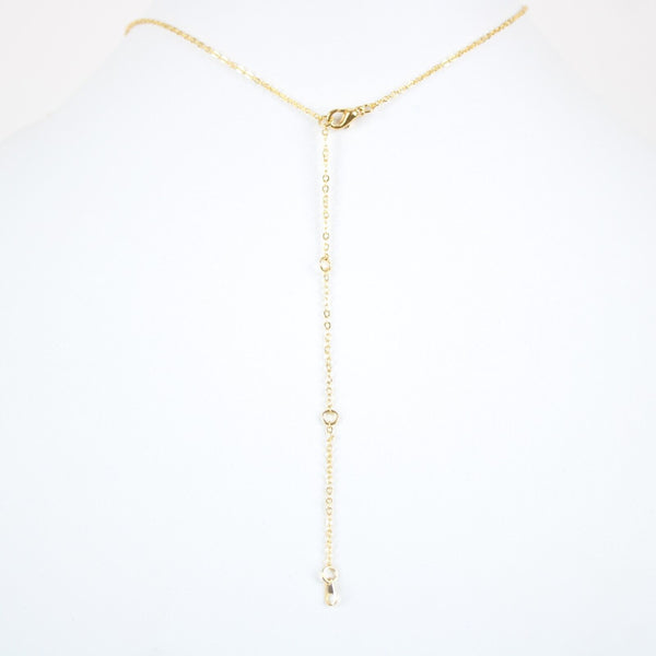 NICOLE NEW Name Goldtone Rhinestone Accent 14.5" w 4.5" Multi Ring Ext Necklace