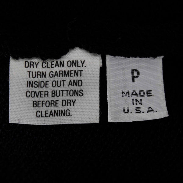 St John Sz P Black Open Front Pockets Epaulets Santana Knit Cardigan