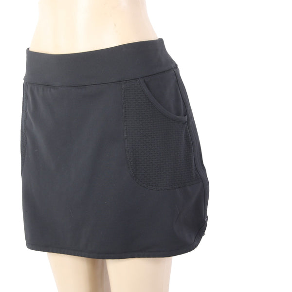 Calia AW Skort Skirt Sz L Black Elastic Waist Pockets Nylon Spandex AW Skort