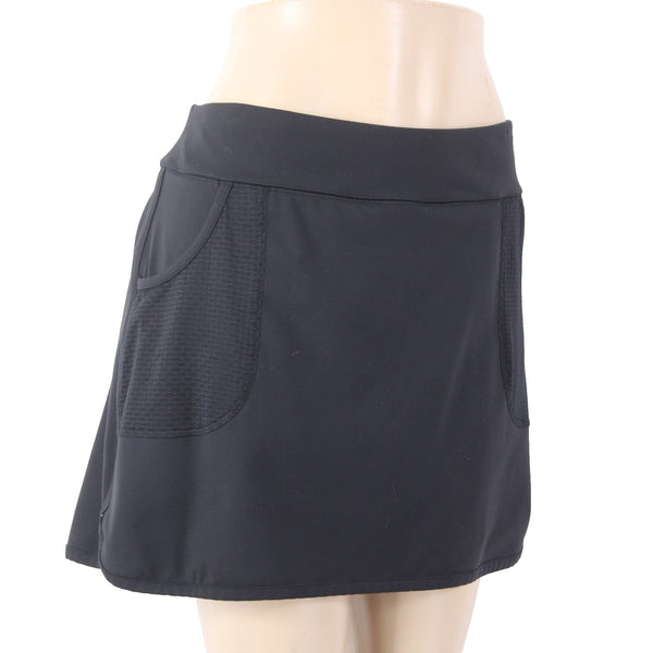 Calia AW Skort Skirt Sz L Black Elastic Waist Pockets Nylon Spandex AW Skort