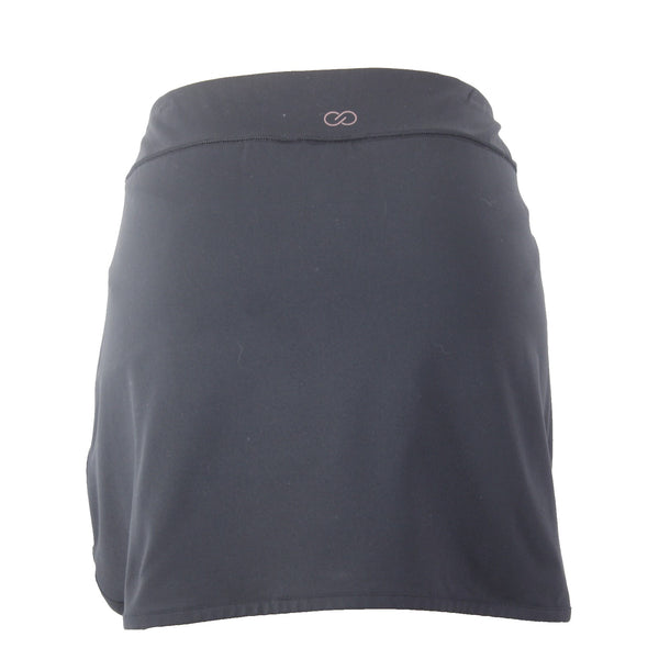 Calia AW Skort Skirt Sz L Black Elastic Waist Pockets Nylon Spandex AW Skort