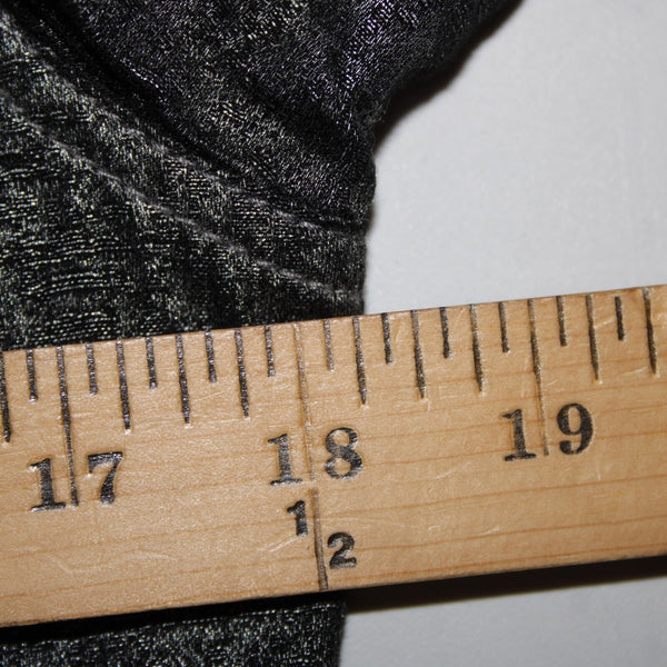 Chicos Sz 0 Silver Black Collared Buttons Pockets Long Sleeve 100% Cotton Jacket