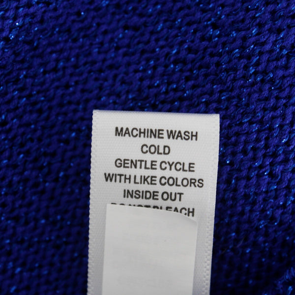 Cupio NEW Sz S Shimmer Royal Blue Cowl Neck Sleeveless Rayon Blend Knit Tunic