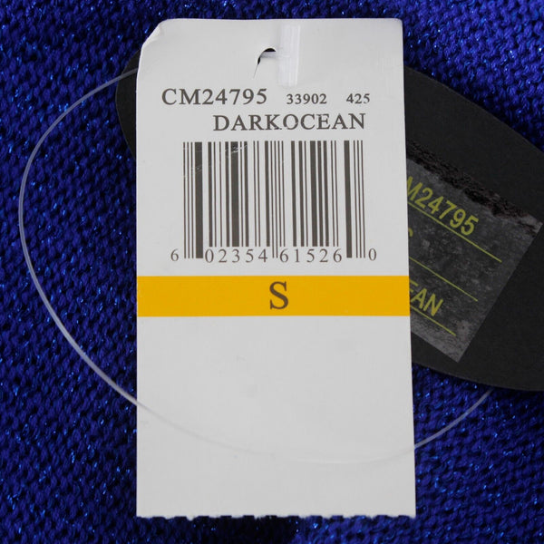 Cupio NEW Sz S Shimmer Royal Blue Cowl Neck Sleeveless Rayon Blend Knit Tunic