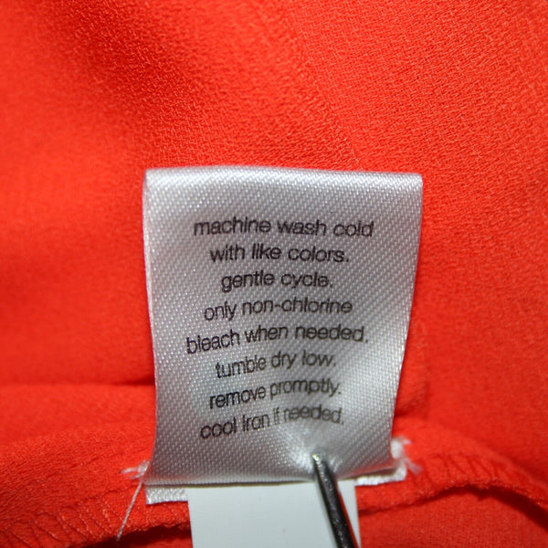 Elizabeth And James Sz XS Orange Sheer Tiered Side Zip Long 100% Polyester Dress