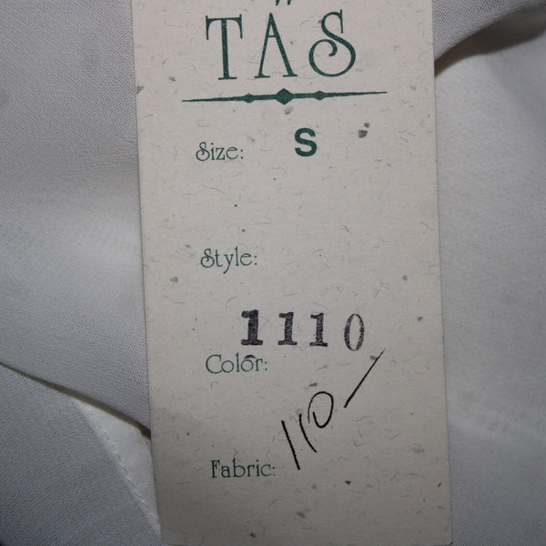 TAS NEW $110 Sz S White Sheer Sleeveless Basic Tank 100% Rayon Top