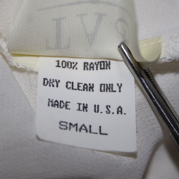 TAS NEW $110 Sz S White Sheer Sleeveless Basic Tank 100% Rayon Top