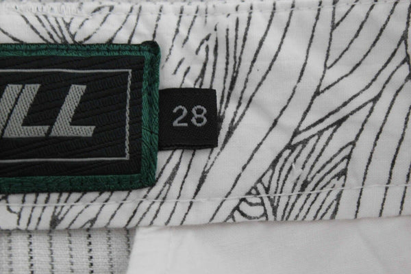 Oneill TYLER Sz 28 White Gray Black Pinstripe Poly Blend Shorts