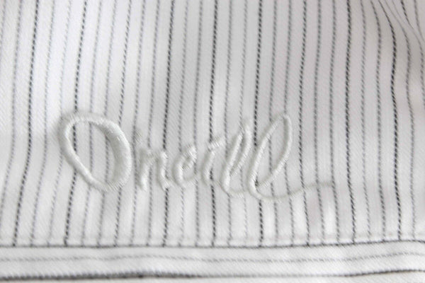 Oneill TYLER Sz 28 White Gray Black Pinstripe Poly Blend Shorts