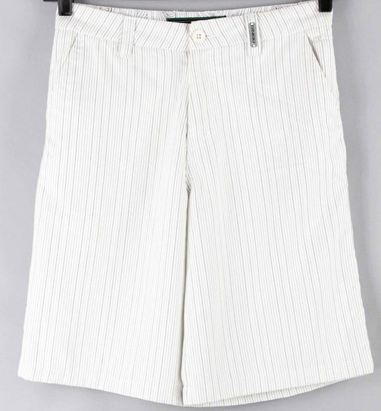 Oneill TYLER Sz 28 White Gray Black Pinstripe Poly Blend Shorts