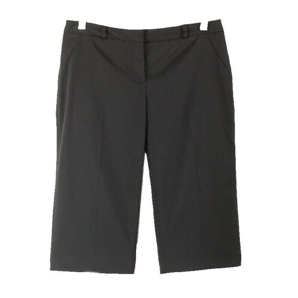 Nine West Sz 4 x 15 Black Polyester Blnd Stretch Knee Length Walking Shorts