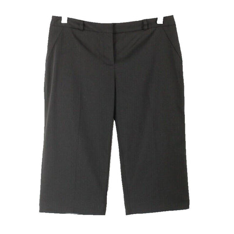 Nine West Sz 4 x 15 Black Polyester Blnd Stretch Knee Length Walking Shorts