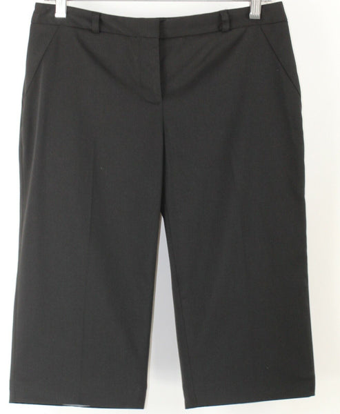 Nine West Sz 4 x 15 Black Polyester Blnd Stretch Knee Length Walking Shorts