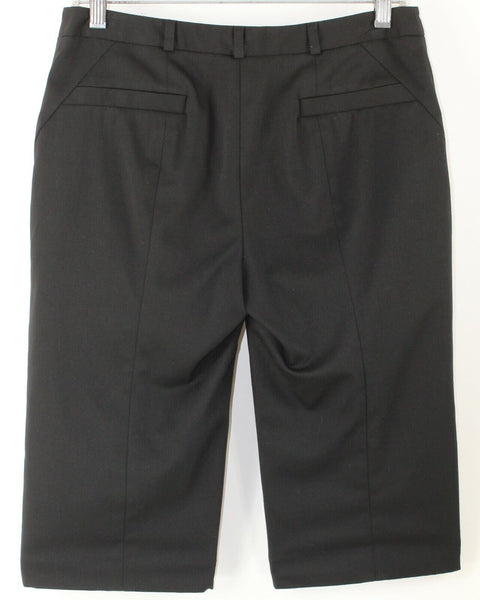 Nine West Sz 4 x 15 Black Polyester Blnd Stretch Knee Length Walking Shorts