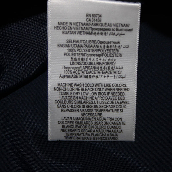BcbGeneration Sz XS Navy Blue V Neck Flowy Lined 100% Polyester Acetate Dress