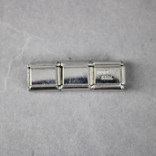 Stainless Steel Red Cross Nurse Cap Elastic Stretch Chain Link Italian Charm