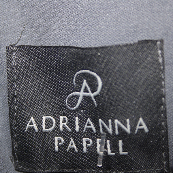Adrianna Papell Dress NEW $198 Sz 10 Gray Tan Mesh Green Ruch Beaded 100% Poly