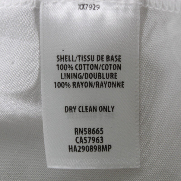 Halogen Sz MP White Lace Eyelet Overlay Lined Fit n Flare Cotton Rayon Lnd Dress