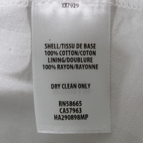 Halogen Sz MP White Lace Eyelet Overlay Lined Fit n Flare Cotton Rayon Lnd Dress