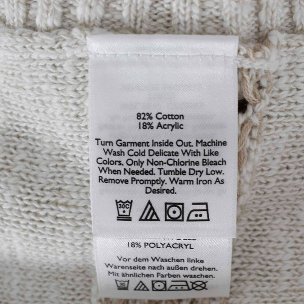 Eddie Bauer NEW $80 Sz XS Cream Tan Poncho Pullover Cotton Acrylic Wrap Sweater