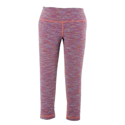 Lululemon Sz 8 x 21 Purple Orange Multi Stretchy Activewear Capri Pant