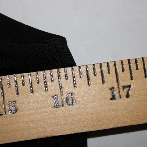 White House Black Market Sz S Black Silver Beaded Lined 100% Rayon Poly Dress