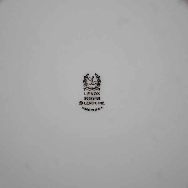 Lenox Moonspun Cream White Silver Platinum? Trim Floral Design China 10.5" Plate