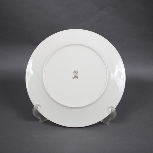 Lenox Moonspun Cream White Silver Platinum? Trim Floral Design China 10.5" Plate