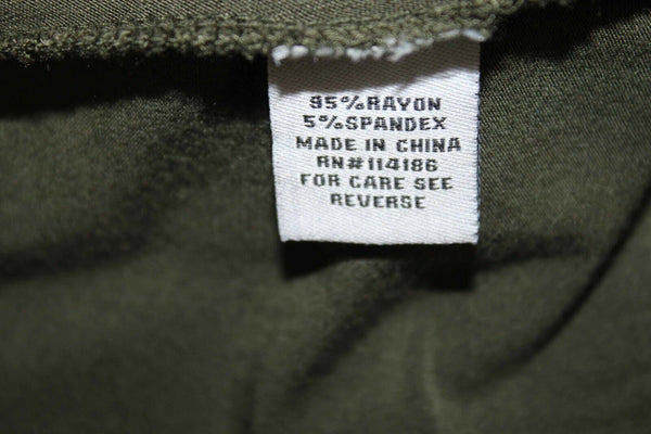 Love Scarlett Sz PS Olive Green Split Side Strap Cold Shoulder Rayon Blend Top