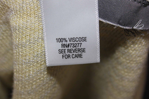 Dana Buchman Sz L GrayYellow Stripe High Low Viscose Sweater