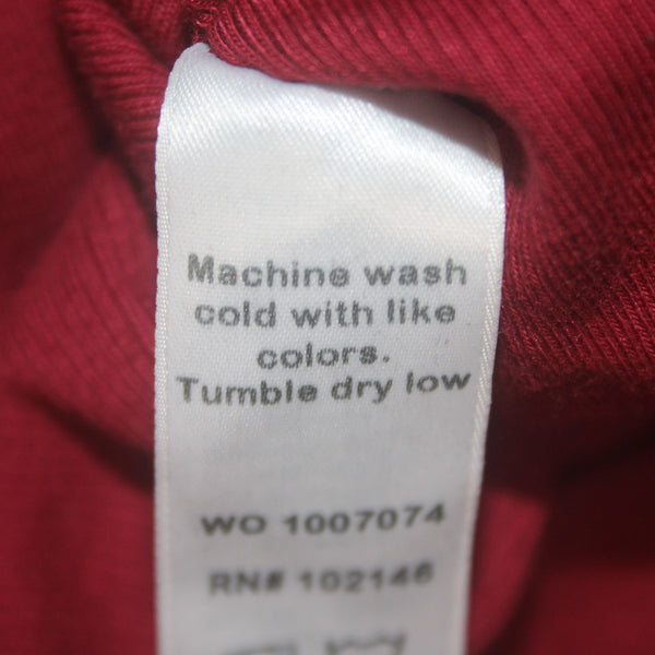 Michael Stars Dress Sz M Burgundy Red Ruching Round Neck Cotton Modal Dress