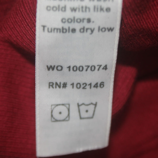 Michael Stars Dress Sz M Burgundy Red Ruching Round Neck Cotton Modal Dress