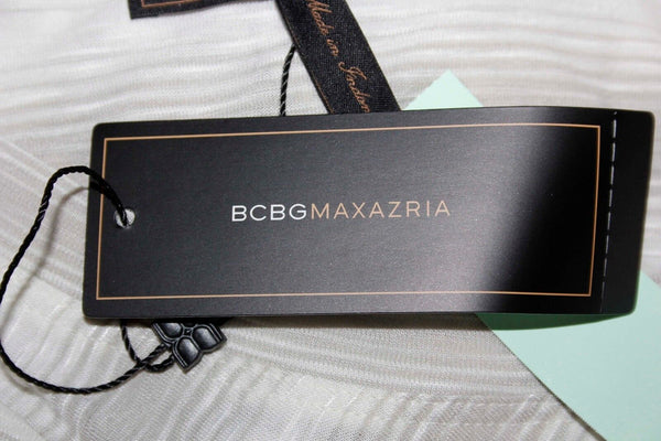 BCBG Maxazria NEW $118 Sz XS Cream Tan Stripe Rayon Poly Mailin Top