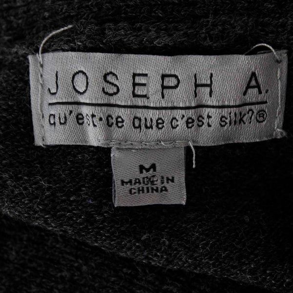 Joseph A Sz M Charcoal Gray Turtleneck Split Sides Acrylic Nylon Sweater