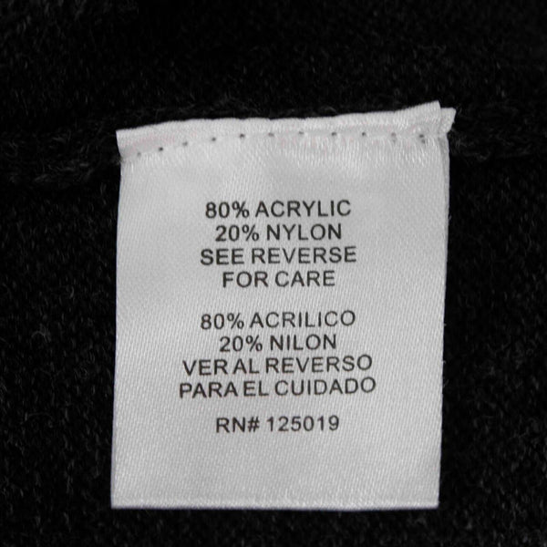 Joseph A Sz M Charcoal Gray Turtleneck Split Sides Acrylic Nylon Sweater