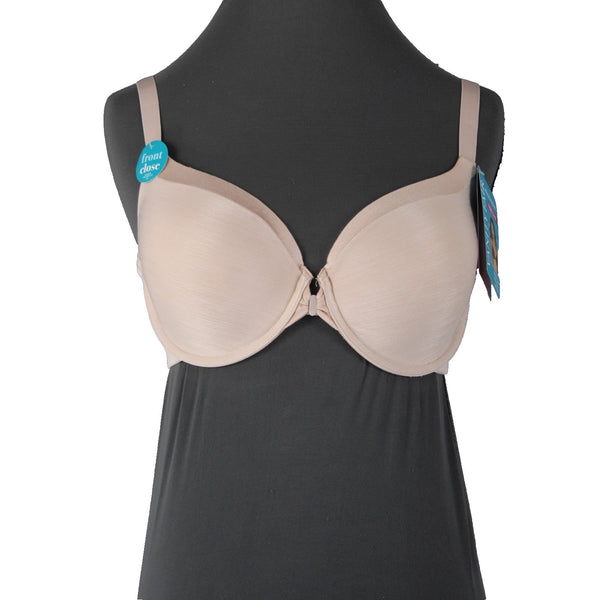 Vanity Fair Bra NEW $44 Sz 40B Beige Oth Brown Front Close Lightly Padded Wired