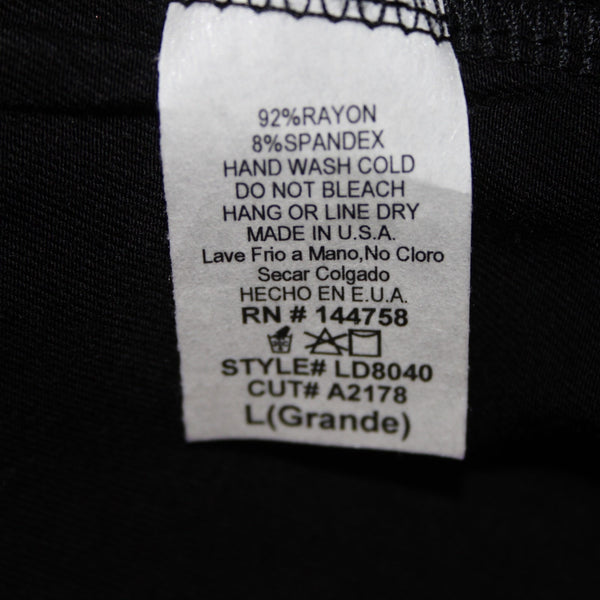 Lime N Chili Dress NEW $30 Sz L Black Criss Cross V Neck Rayon Spandex Dress