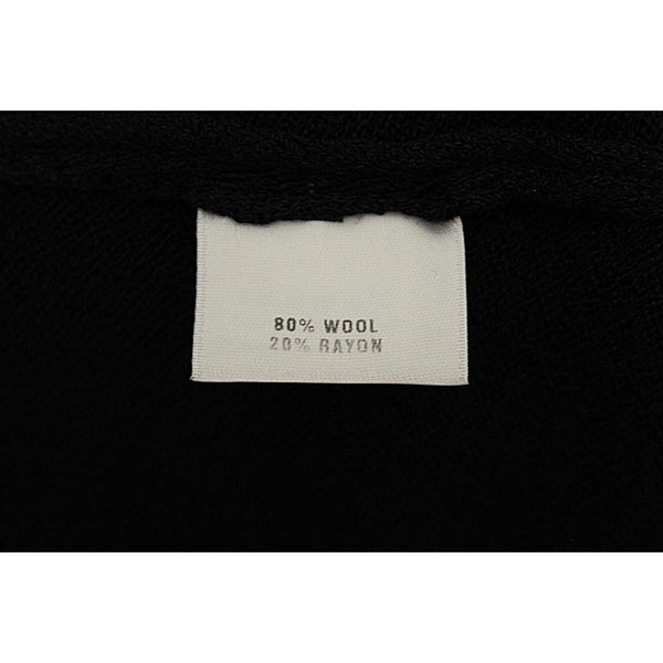 St John Sport Size S Black Scoop Neck Wool Blend Pullover AS IS Sweater Top