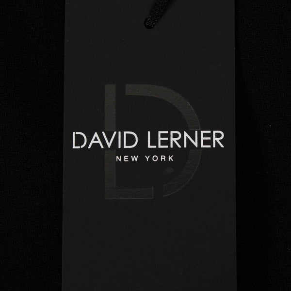 David Lerner NEW $124 Sz S Black Sheer Back Zip 100% Polyester Top