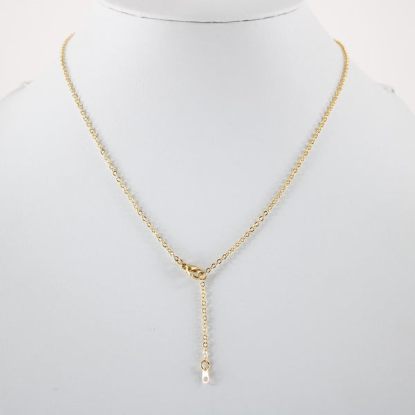 BAILEY NEW Goldtone Rhinestone Accent 14.5" w 4.5" Multi Ring Ext Necklace