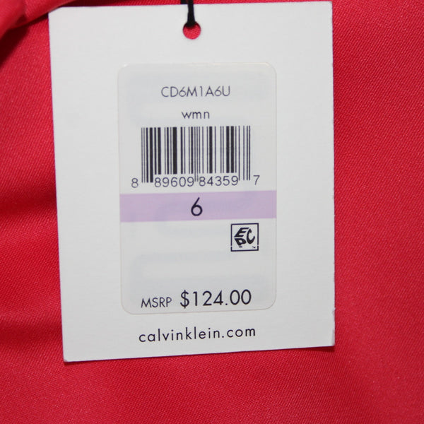 Calvin Klein Dress NEW $124 Sz 6 Pink Sleeveless Pockets Polyester Spandex Dress