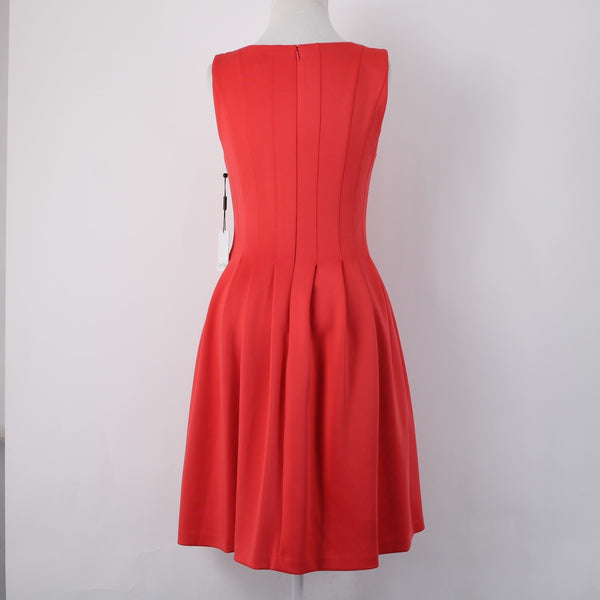 Calvin Klein Dress NEW $124 Sz 6 Pink Sleeveless Pockets Polyester Spandex Dress