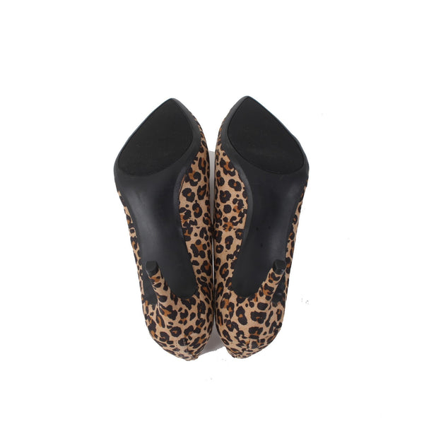 Apt 9 Heels NEW Tinsleyy Cheetah Sz 9 M Brown Black Animal Print Fabric 3" Heels