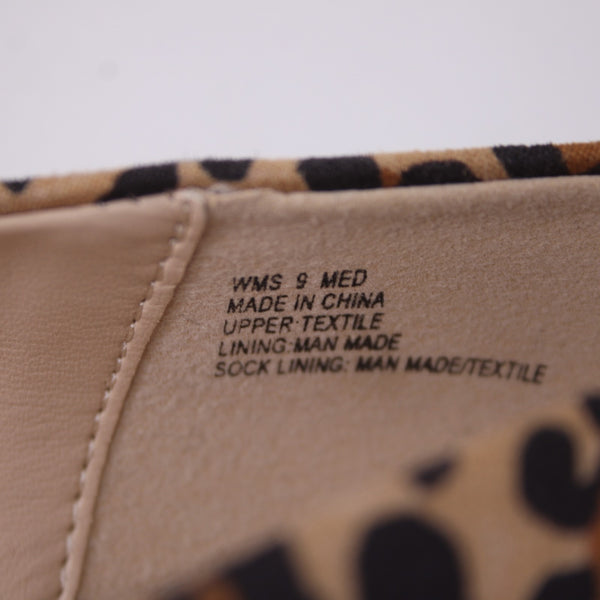 Apt 9 Heels NEW Tinsleyy Cheetah Sz 9 M Brown Black Animal Print Fabric 3" Heels