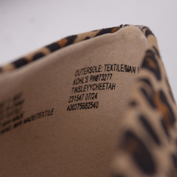 Apt 9 Heels NEW Tinsleyy Cheetah Sz 9 M Brown Black Animal Print Fabric 3" Heels