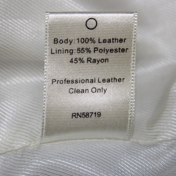 Truth And Pride Vest Sz XS Whiter Pockets Zipper 100% Leather Poly Lined Vest