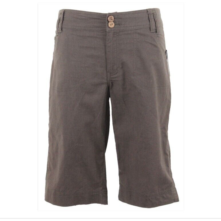 Tribal Favorite NEW $80 Sz 4 X 13 Chocolate Brown Linen Blend Below Waist Short